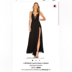 Michael Costello x REVOLVE black Justin Gown
